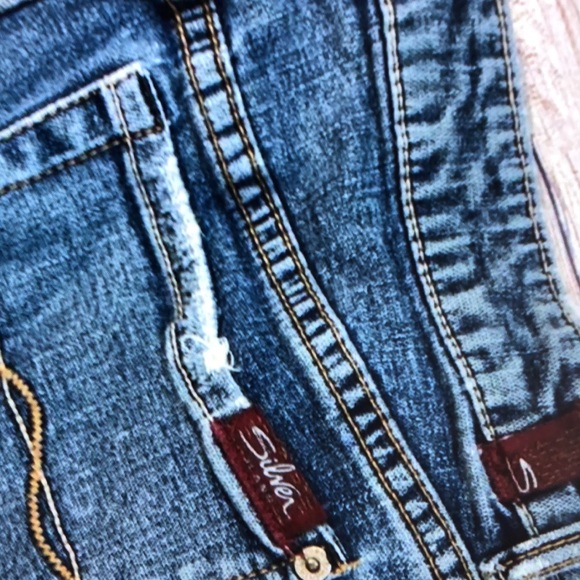 Silver cut off jeans shorts size 28 - Picture 5 of 5